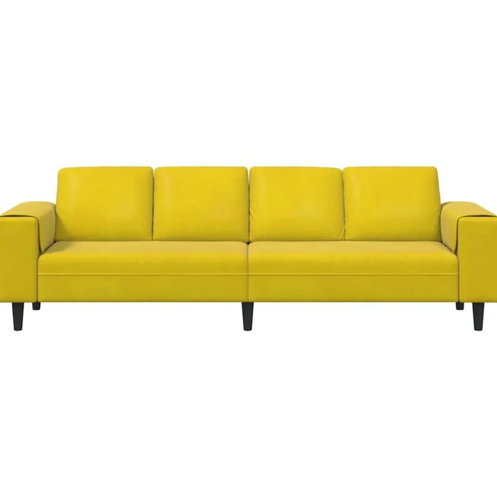 vidaXL Sofá de sala 250 x 77 x 76 cm Amarillo Hot