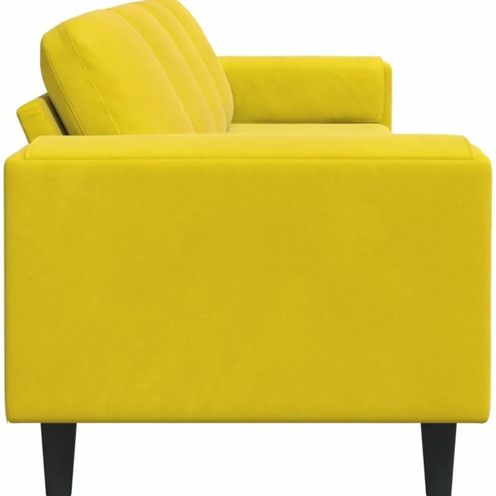 vidaXL Sofá de sala 250 x 77 x 76 cm Amarillo Hot