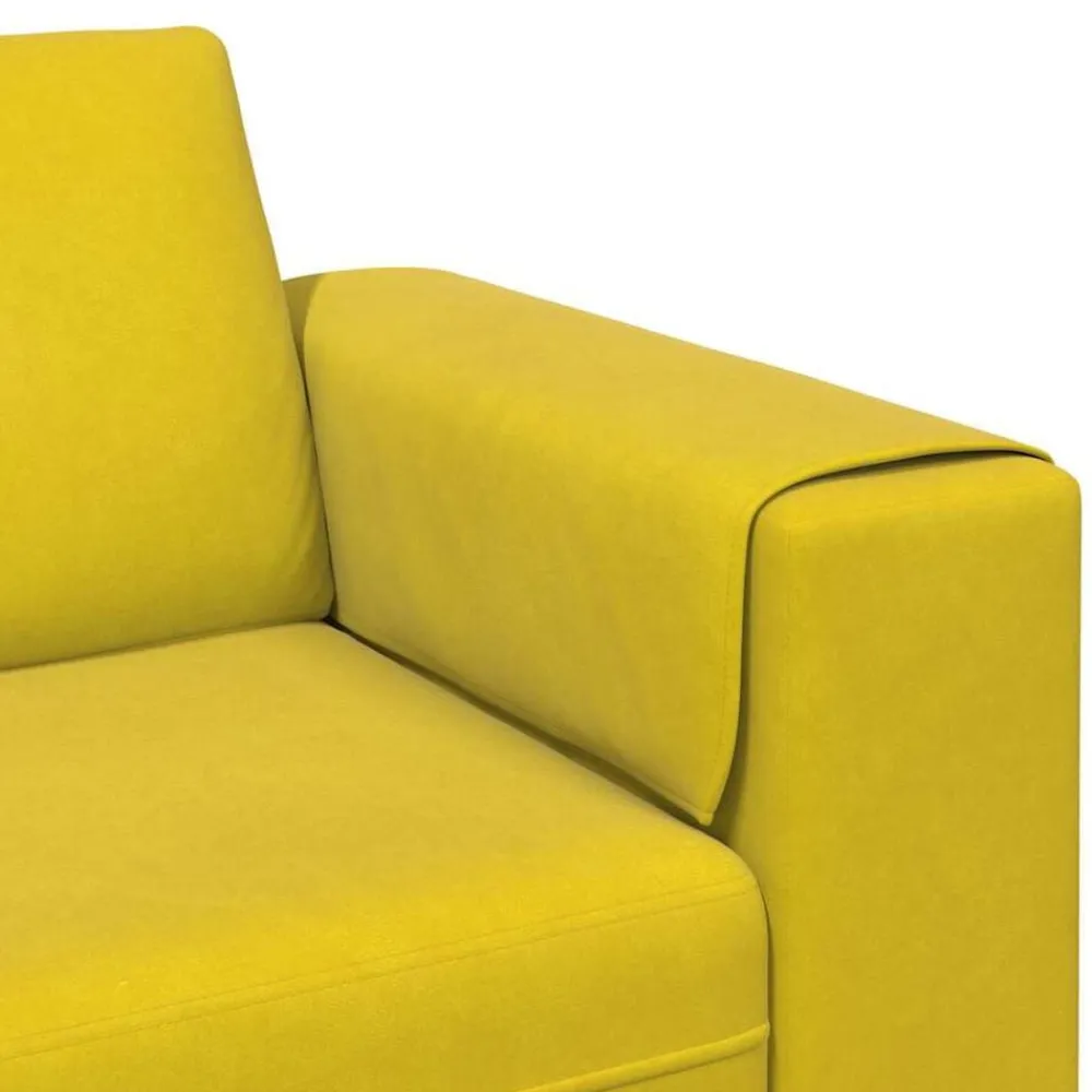 vidaXL Sofá de sala 250 x 77 x 76 cm Amarillo Hot