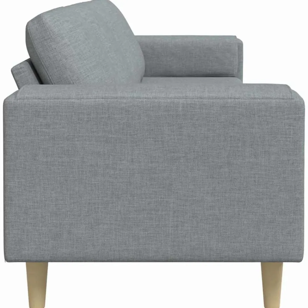 vidaXL Sofá de sala 250 x 77 x 76 cm Poliéster Gris claro Clearance