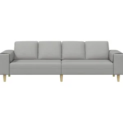 vidaXL Sofá de sala 250 x 77 x 76 cm Poliéster Gris nube Discount