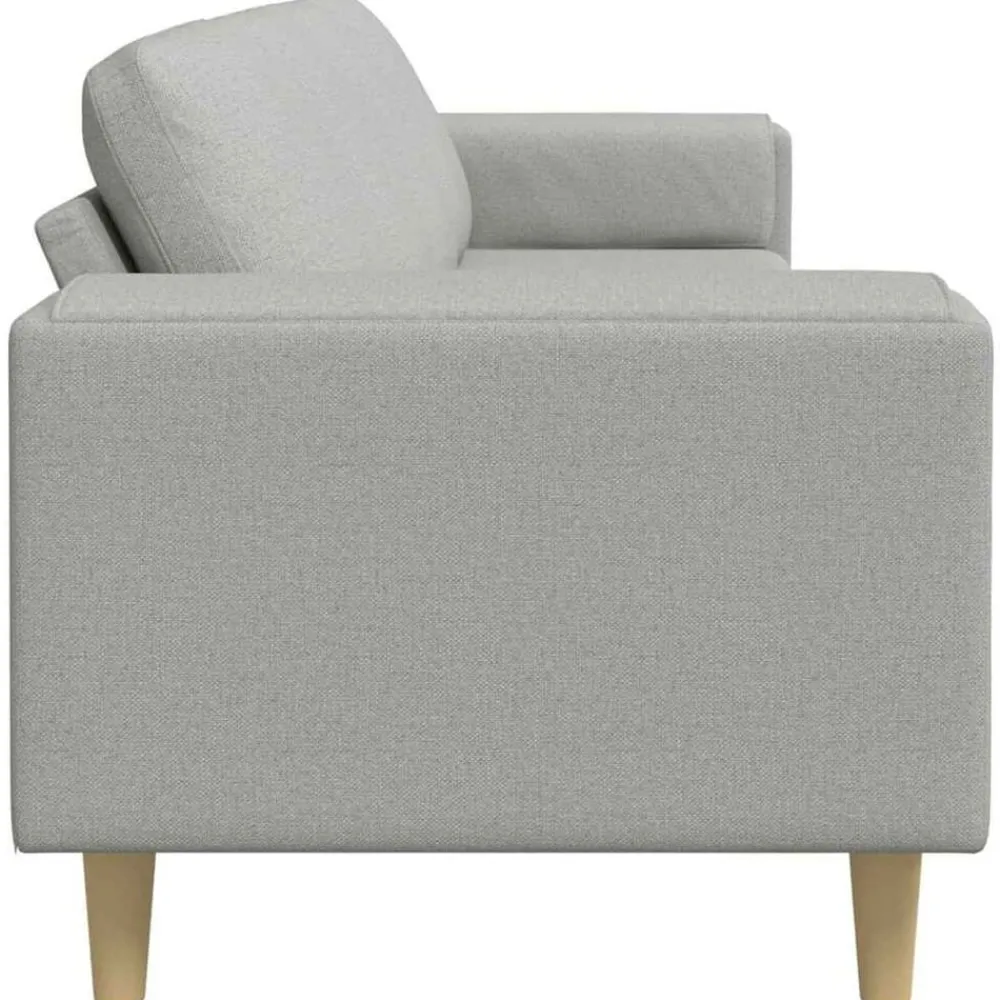 vidaXL Sofá de sala 250 x 77 x 76 cm Poliéster Gris nube Discount