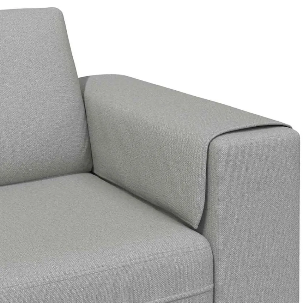 vidaXL Sofá de sala 250 x 77 x 76 cm Poliéster Gris nube Discount