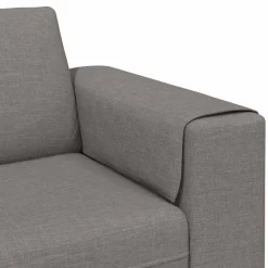 vidaXL Sofá de sala 250 x 77 x 76 cm Poliéster Taupé Hot