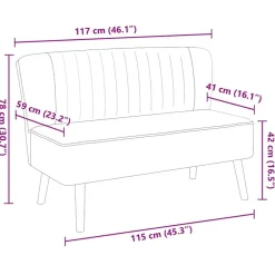 vidaXL Sofá de tela 117x55,5x77 cm Amarillo Outlet