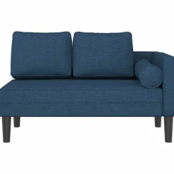 vidaXL Sofá diván con cojines tela Azul Clearance