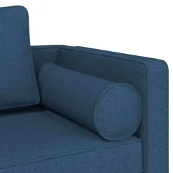 vidaXL Sofá diván con cojines tela Azul Clearance