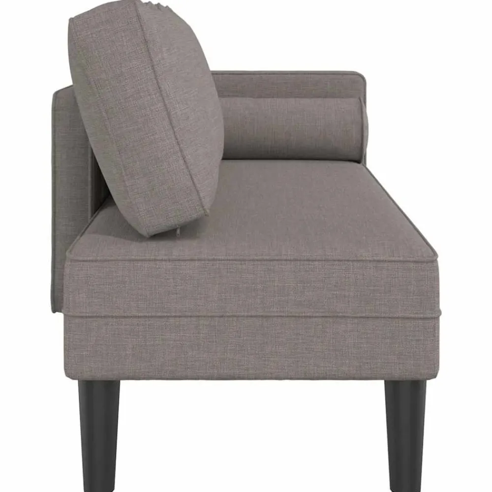 vidaXL Sillas-Sofá diván con cojines tela gris taupe