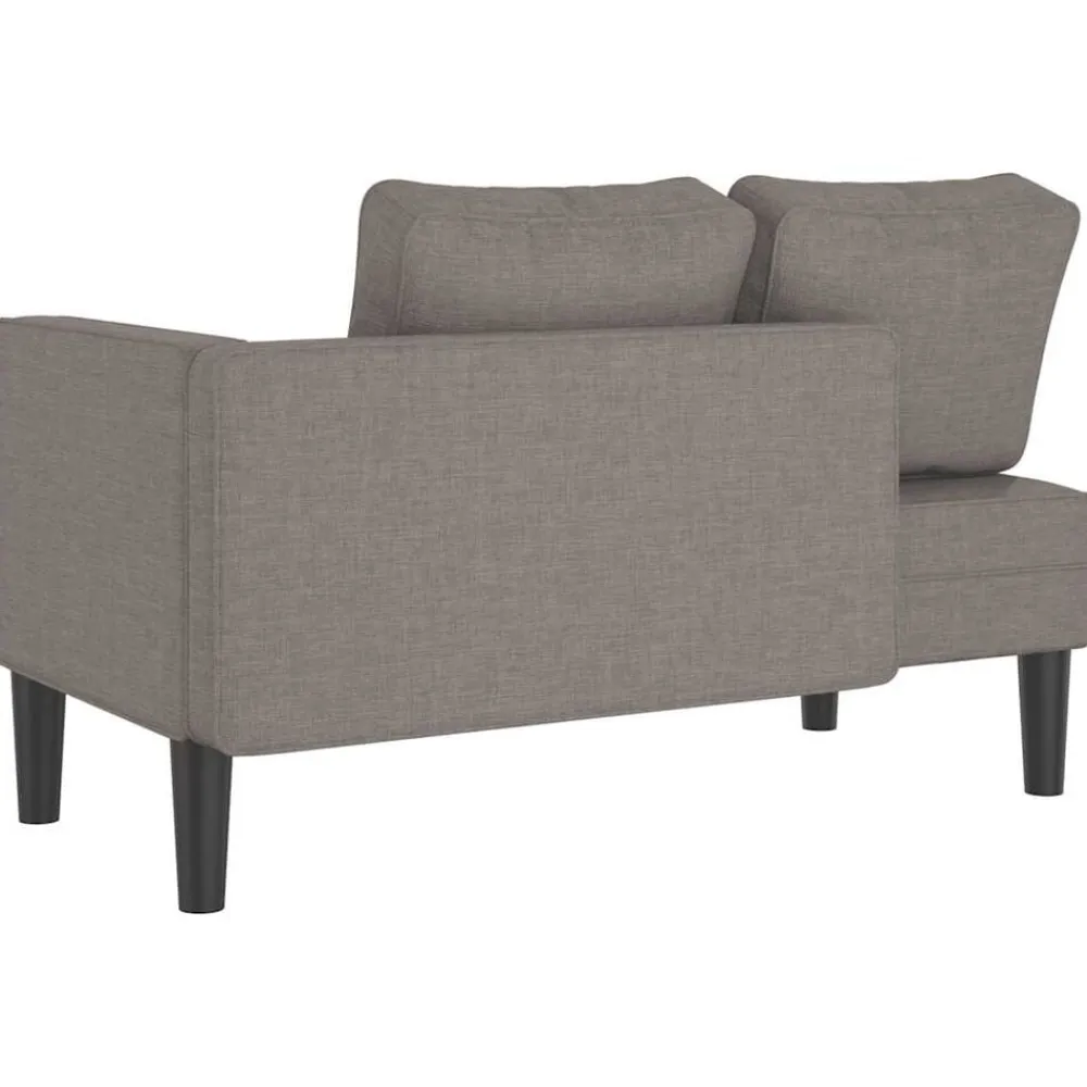 vidaXL Sillas-Sofá diván con cojines tela gris taupe