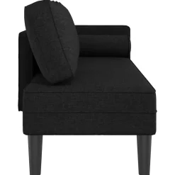 vidaXL Sofá diván con cojines tela Negro Best