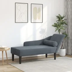 vidaXL Sofá diván con cojines terciopelo Gris oscuro Best