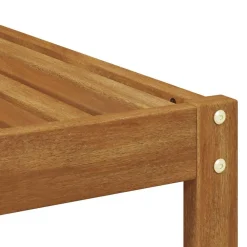 vidaXL Muebles De Jardín-Sofá esquinero de exterior Madera de Acacia Sólida Natural
