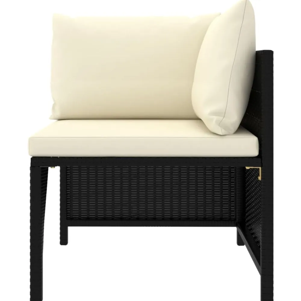 vidaXL Muebles De Jardín-Sofá esquinero seccional con cojines ratán sintético