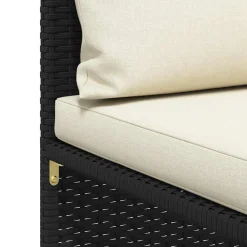 vidaXL Muebles De Jardín-Sofá esquinero seccional con cojines ratán sintético