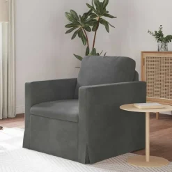 vidaXL Sofá 78 x 78 x 80 cm Terciopelo Gris oscuro Best