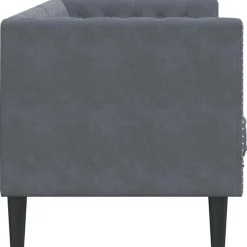 vidaXL Sofá 194 x 74,5 x 70,5 cm Terciopelo Gris oscuro Hot