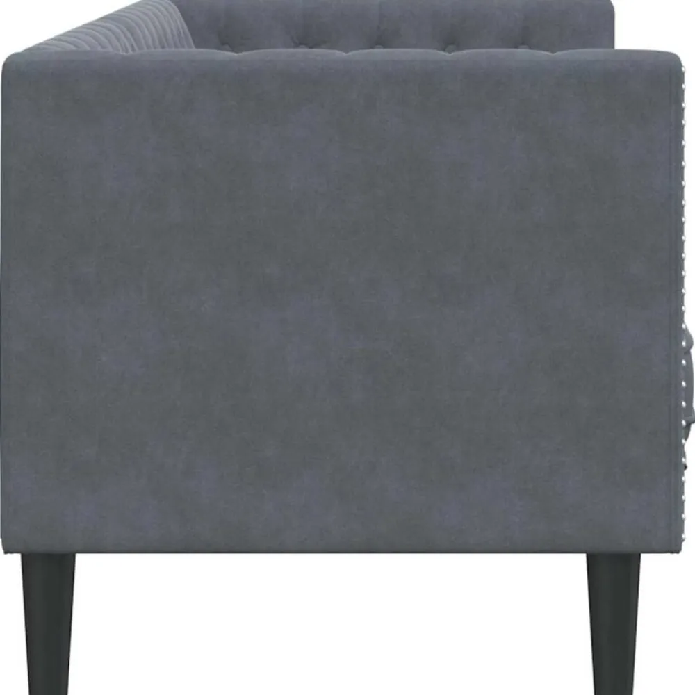 vidaXL Sofá 194 x 74,5 x 70,5 cm Terciopelo Gris oscuro Hot