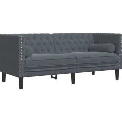 vidaXL Sofá 174 x 74,5 x 70,5 cm Terciopelo Gris oscuro Online