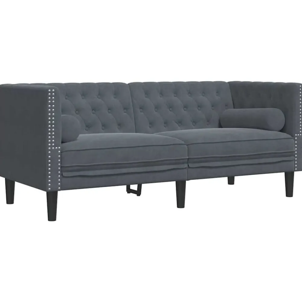vidaXL Sofá 174 x 74,5 x 70,5 cm Terciopelo Gris oscuro Online