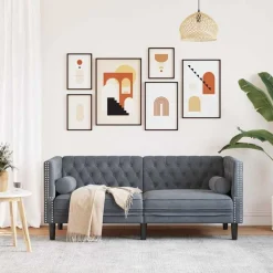vidaXL Sofá 174 x 74,5 x 70,5 cm Terciopelo Gris oscuro Online