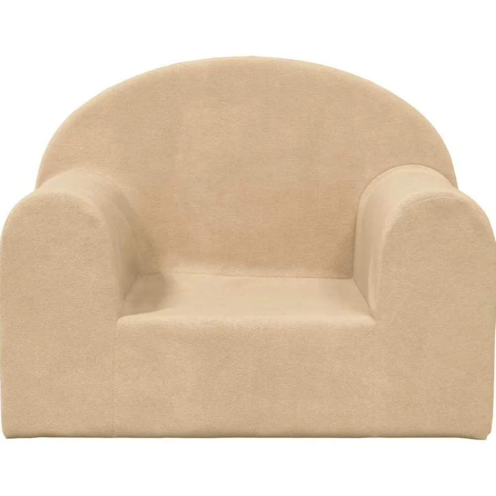 vidaXL Sofá infantil de felpa suave color Crema Outlet