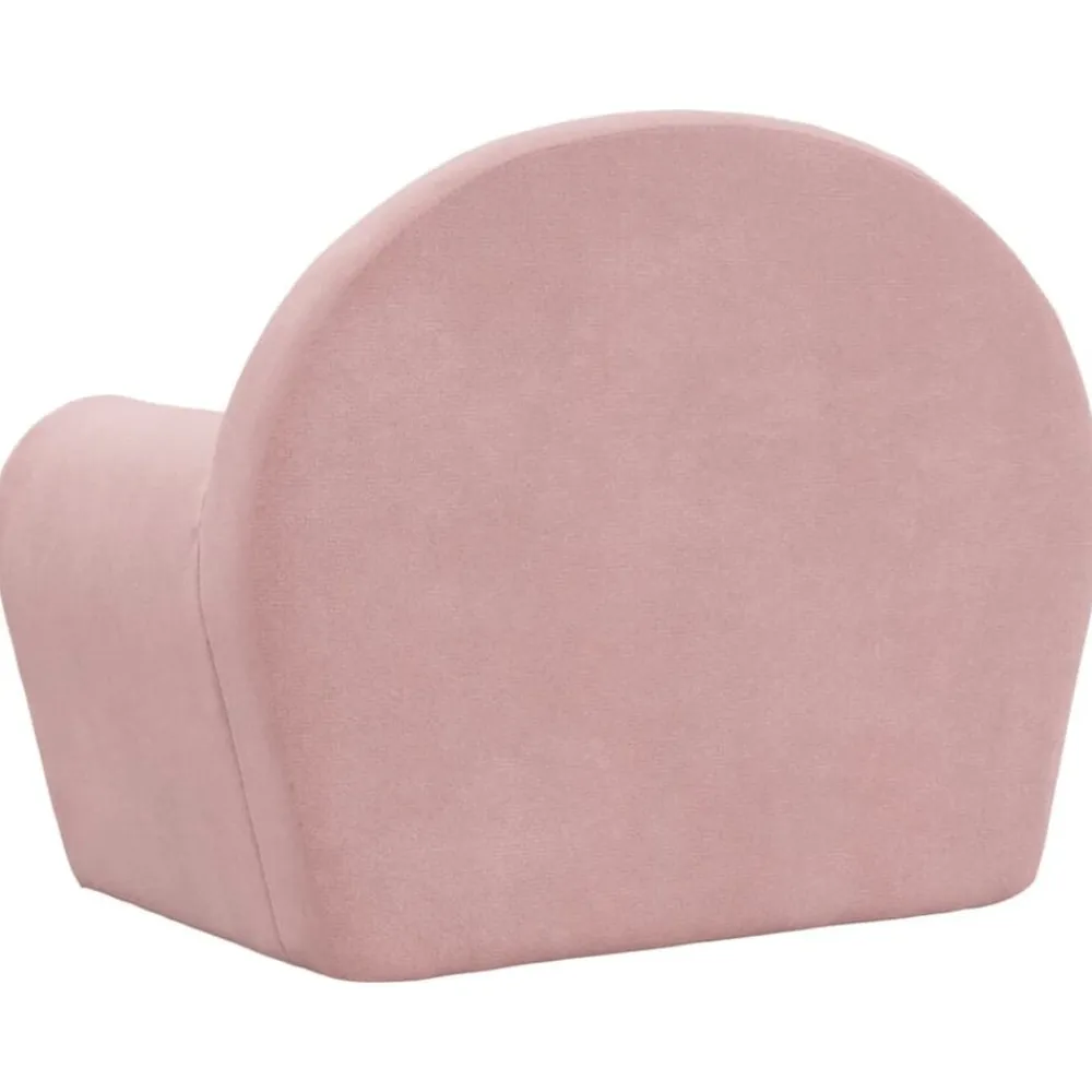 vidaXL Sofá infantil de felpa suave Rosa Best
