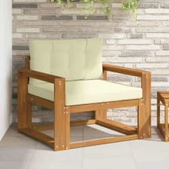 vidaXL Accesorios Para Sofás-Sofá intermedio de exterior Madera de Acacia Sólida Natural