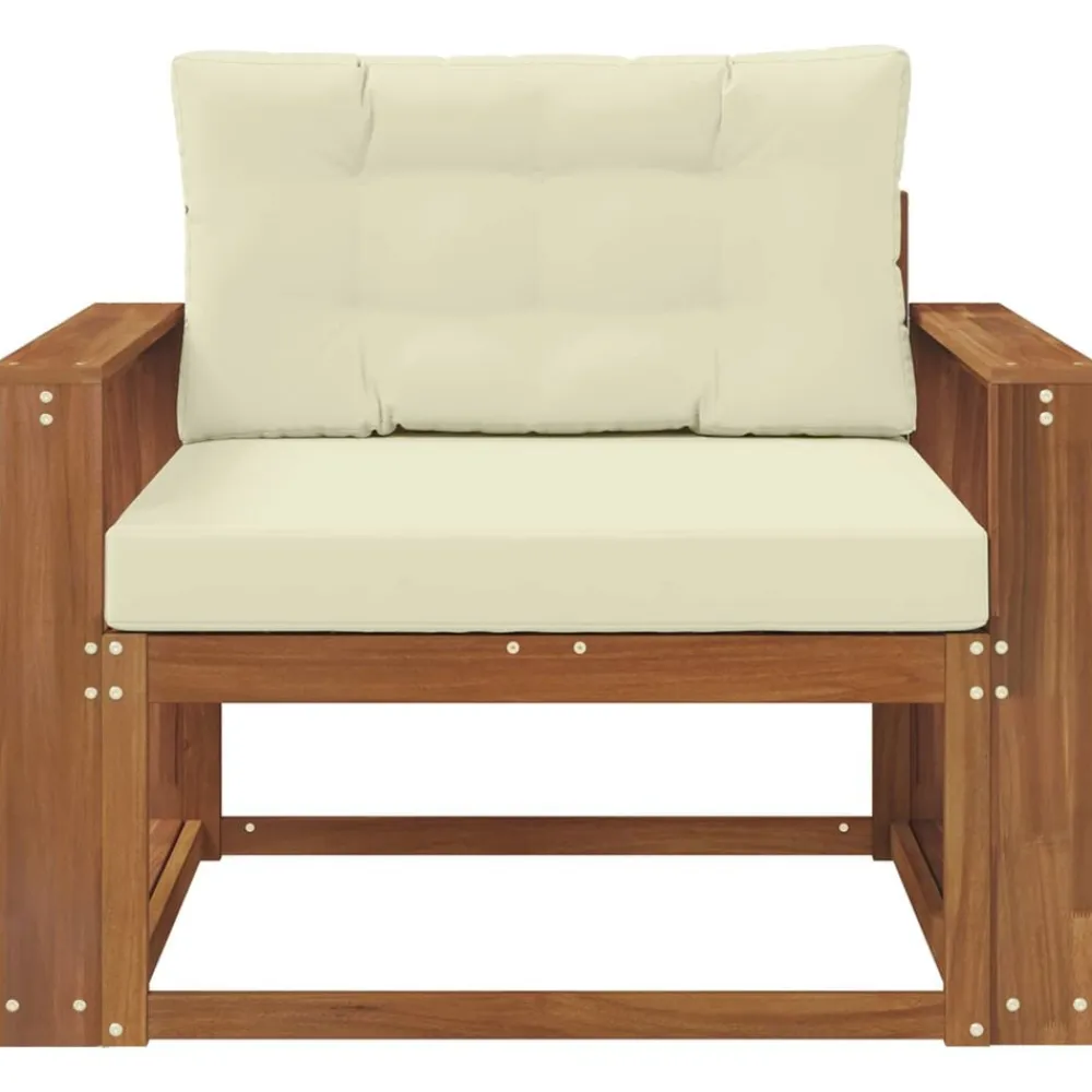 vidaXL Accesorios Para Sofás-Sofá intermedio de exterior Madera de Acacia Sólida Natural