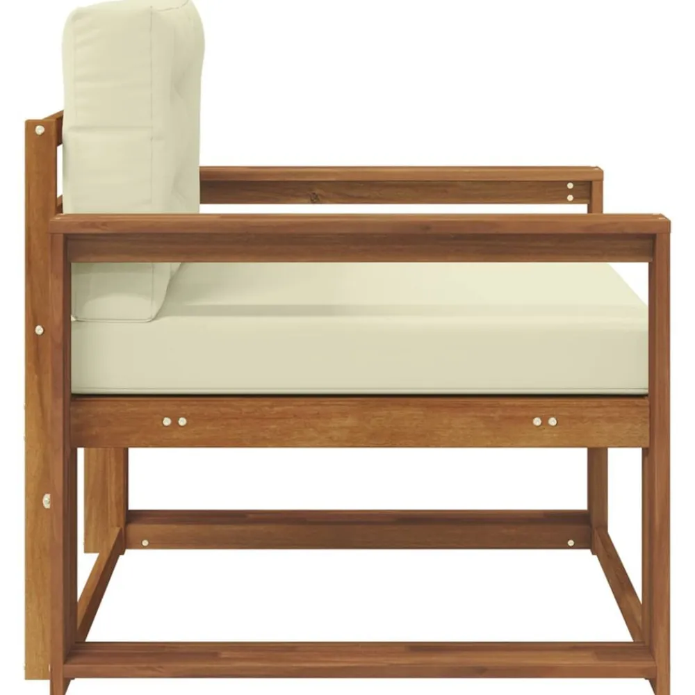 vidaXL Accesorios Para Sofás-Sofá intermedio de exterior Madera de Acacia Sólida Natural