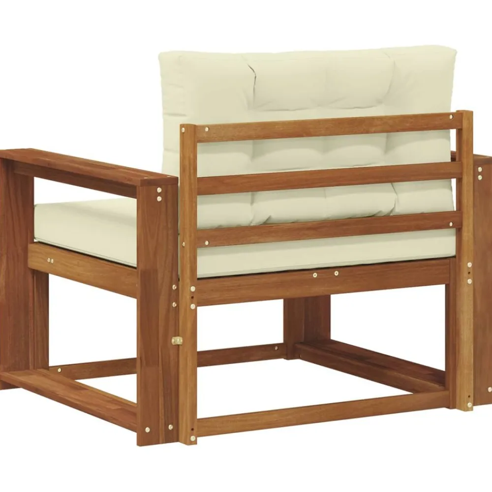 vidaXL Accesorios Para Sofás-Sofá intermedio de exterior Madera de Acacia Sólida Natural