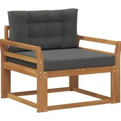 vidaXL Accesorios Para Sofás-Sofá intermedio de exterior Madera de Acacia Sólida Natural