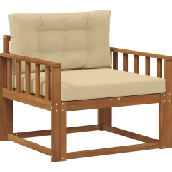 vidaXL Accesorios Para Sofás-Sofá intermedio de exterior Madera de Acacia Sólida Natural
