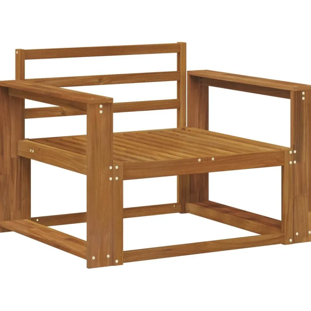 vidaXL Sofá intermedio de exterior Madera de Acacia Sólida Natural