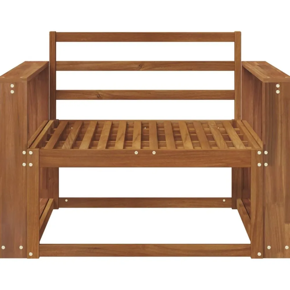 vidaXL Sofá intermedio de exterior Madera de Acacia Sólida Natural