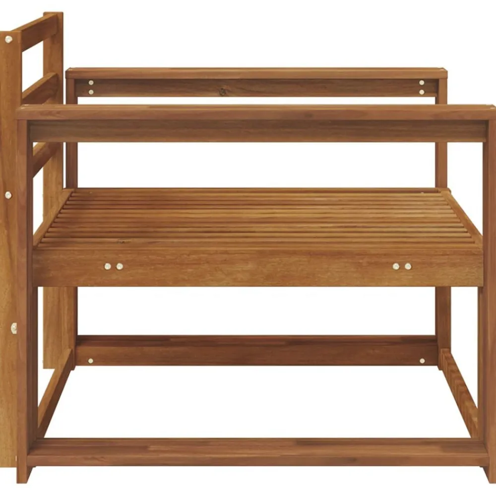 vidaXL Sofá intermedio de exterior Madera de Acacia Sólida Natural