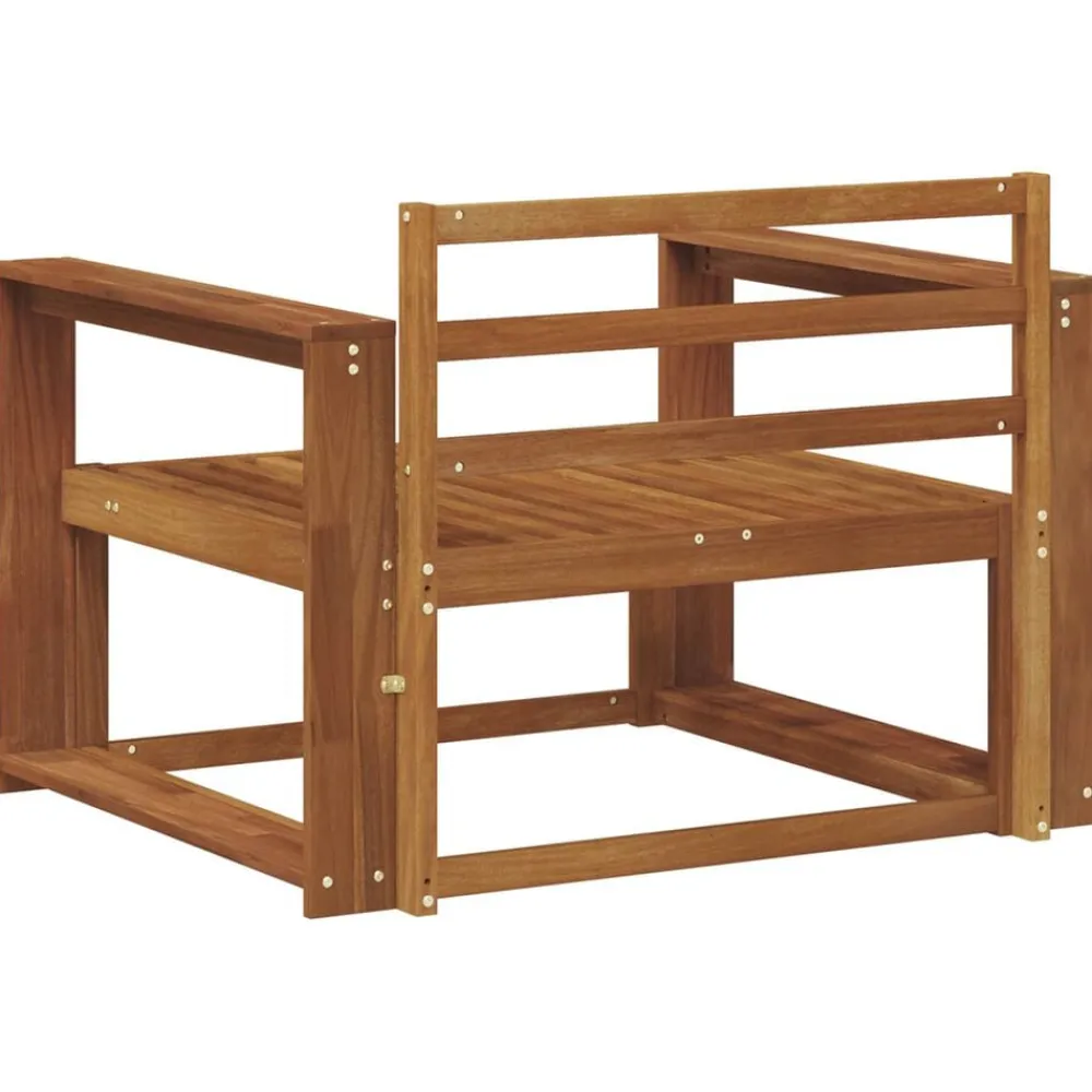 vidaXL Sofá intermedio de exterior Madera de Acacia Sólida Natural