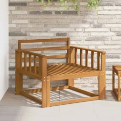 vidaXL Sofá intermedio de exterior Madera de Acacia Sólida Natural Online