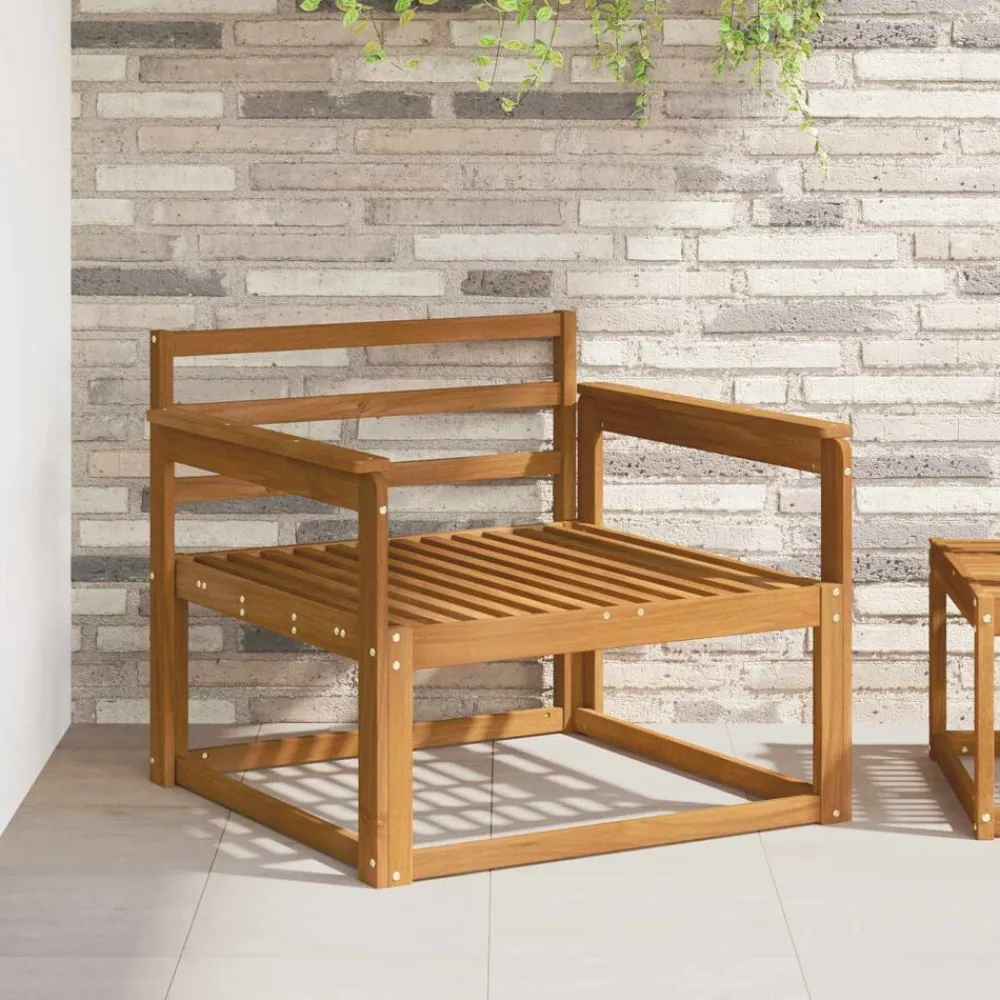 vidaXL Accesorios Para Sofás-Sofá intermedio de exterior Madera de Acacia Sólida