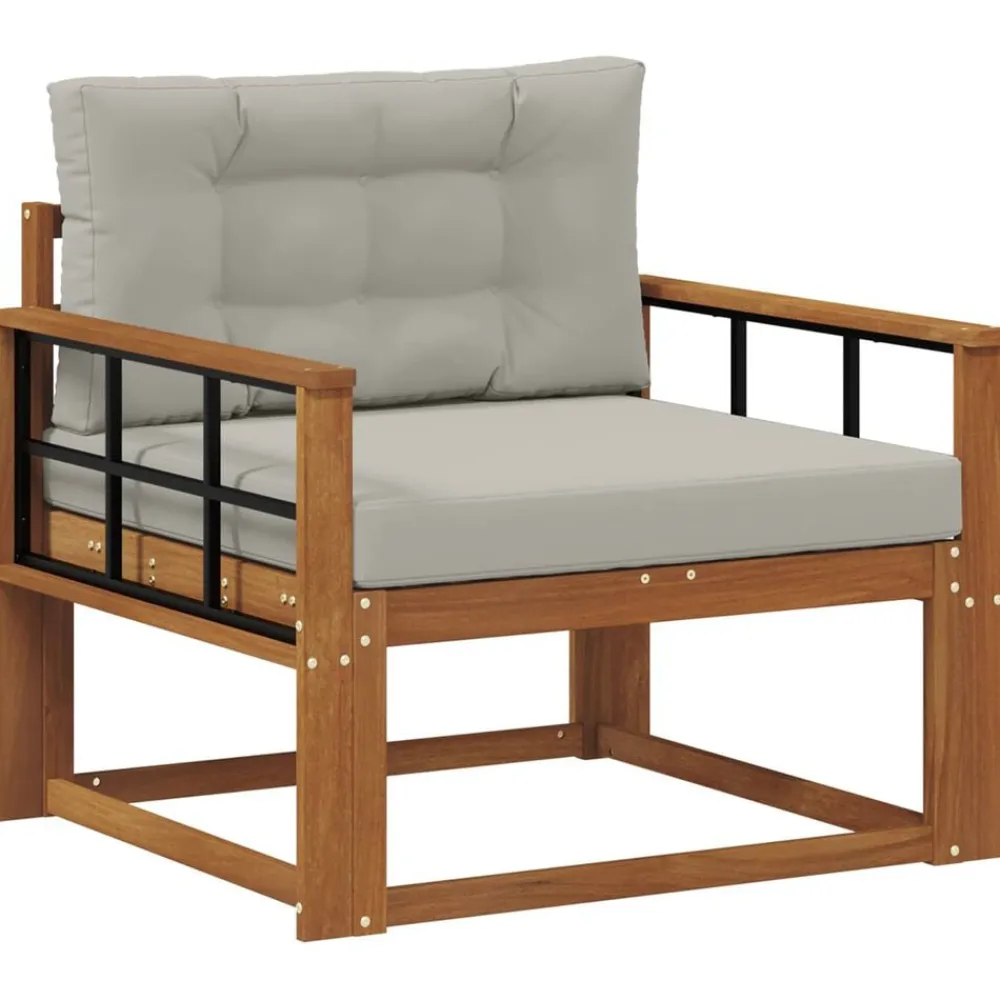 vidaXL Accesorios Para Sofás-Sofá intermedio de exterior Madera de Acacia Sólida Natural