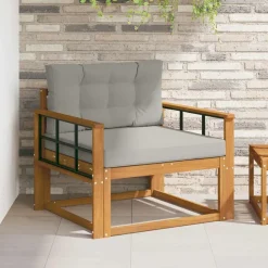 vidaXL Accesorios Para Sofás-Sofá intermedio de exterior Madera de Acacia Sólida Natural