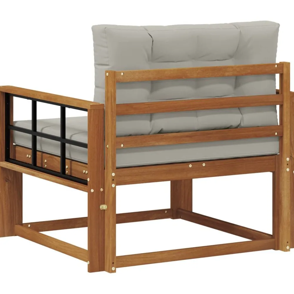 vidaXL Accesorios Para Sofás-Sofá intermedio de exterior Madera de Acacia Sólida Natural