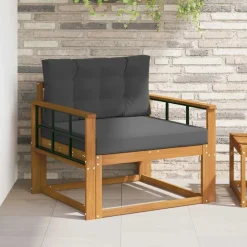 vidaXL Accesorios Para Sofás-Sofá intermedio de exterior Madera de Acacia Sólida Natural