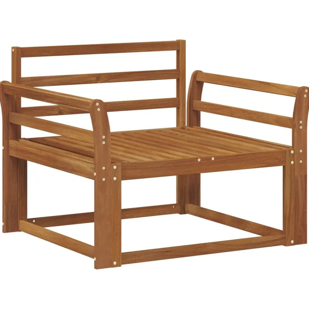 vidaXL Sofá intermedio de exterior Madera de Acacia Sólida Natural New
