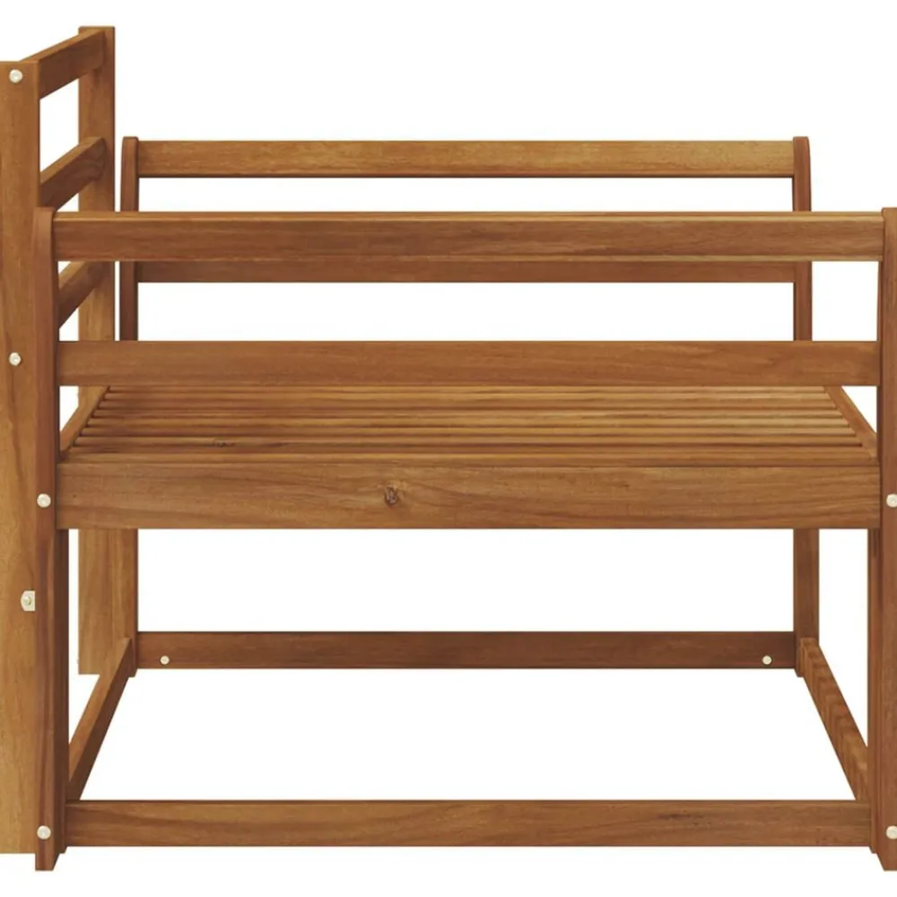 vidaXL Sofá intermedio de exterior Madera de Acacia Sólida Natural New