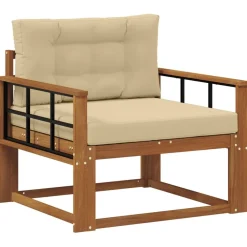 vidaXL Accesorios Para Sofás-Sofá intermedio de exterior Madera de Acacia Sólida Natural