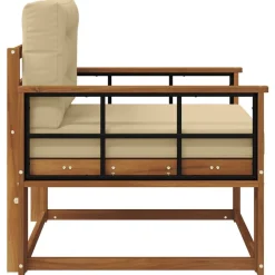 vidaXL Accesorios Para Sofás-Sofá intermedio de exterior Madera de Acacia Sólida Natural