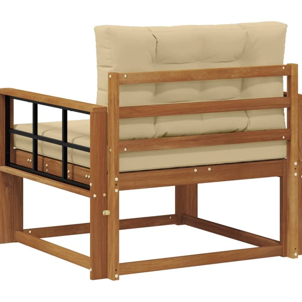 vidaXL Accesorios Para Sofás-Sofá intermedio de exterior Madera de Acacia Sólida Natural