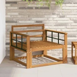 vidaXL Accesorios Para Sofás-Sofá intermedio de exterior Madera de Acacia Sólida