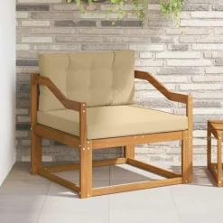 vidaXL Accesorios Para Sofás-Sofá intermedio de exterior Madera de Acacia Sólida Natural