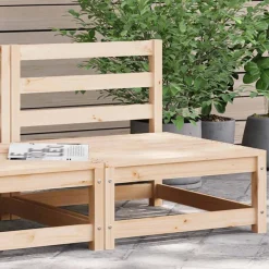 vidaXL Sofá jardín sin reposabrazos madera maciza de pino 70x70x67 cm Pino natural Online